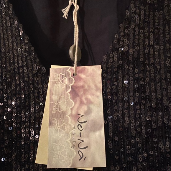 No-na Black Sequin Mini Dress Small - Picture 4 of 5